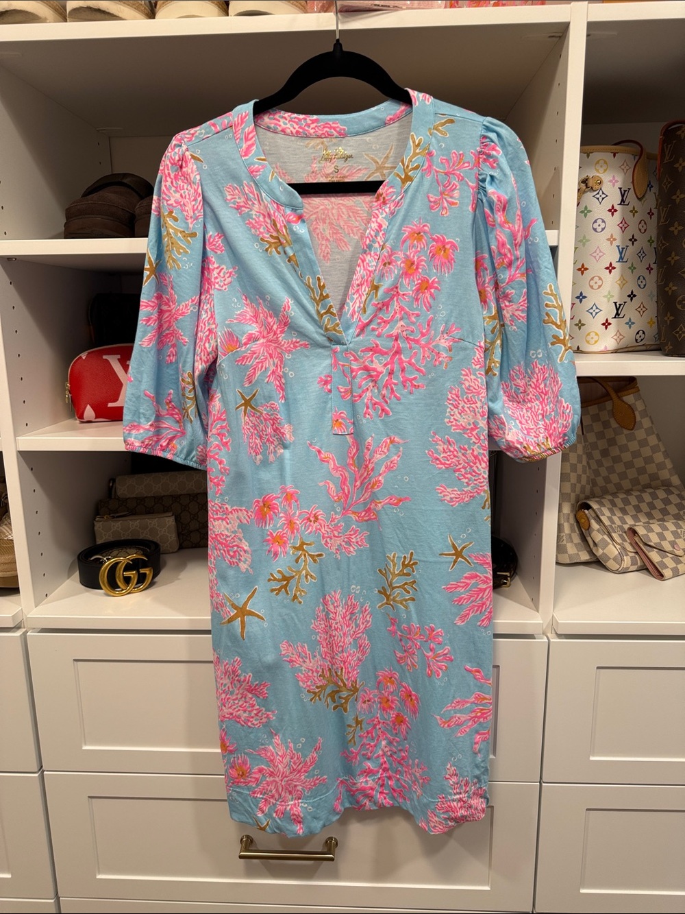 Lilly Pulitzer Colson Dress Muti Royal Coral Like New No Fading Worn Once